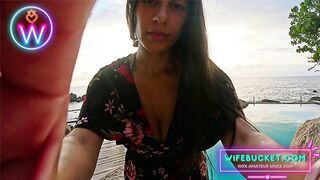 WifeBucket Vágyai - Finom MILF Lovagol a Naplementében Gigantikus Mellekkel és Szenvedéllyel